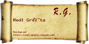 Redl Gréta névjegykártya